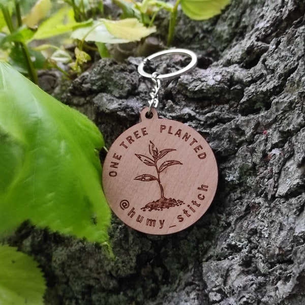 Plant a Tree, Keyring, Eco Friendly Gift, Gift of Life, One Tree Planted, Wedding, Birthday, Mother Gift, Sustainable Gift