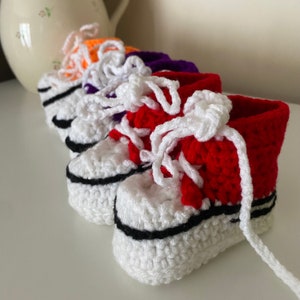 Handmade Baby Crochet Shoes, Handmade Newborn Booties, Soft Acrylic Yarn