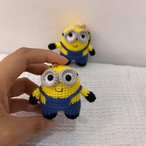Yellow Buddies crochet, Cute minion amigurumi crochet, Gift ideas, Gift for him, Gift for her, Little minion keychain, plant a tree!