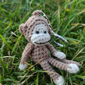 Monkey crochet, Cute crochet monkey, Gift ideas, Gift for him, Gift for her, Little monkey keychain, Monkey keychain