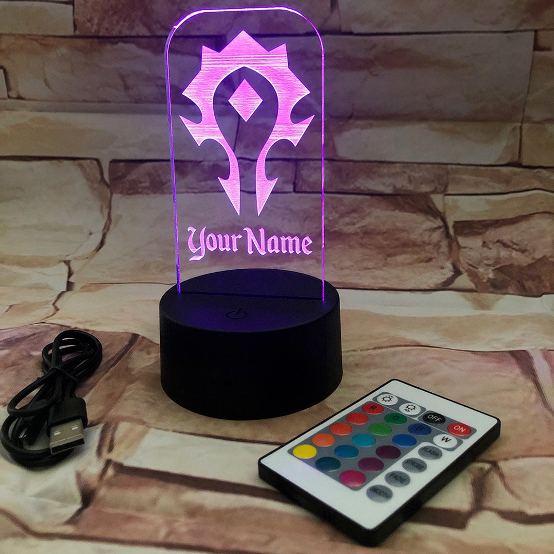 Alliance / Horde WoW World Of Warcraft LED Desk Lamp Night Etsy