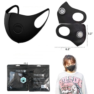 12PC Face Masks with Valvet, washable/reusable/water-resistant/lightweight and breathable/soft to fit most face shapes and sizes