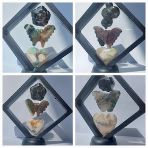 Kristall Carvings in Display Dekoration Kristalle Edelsteine