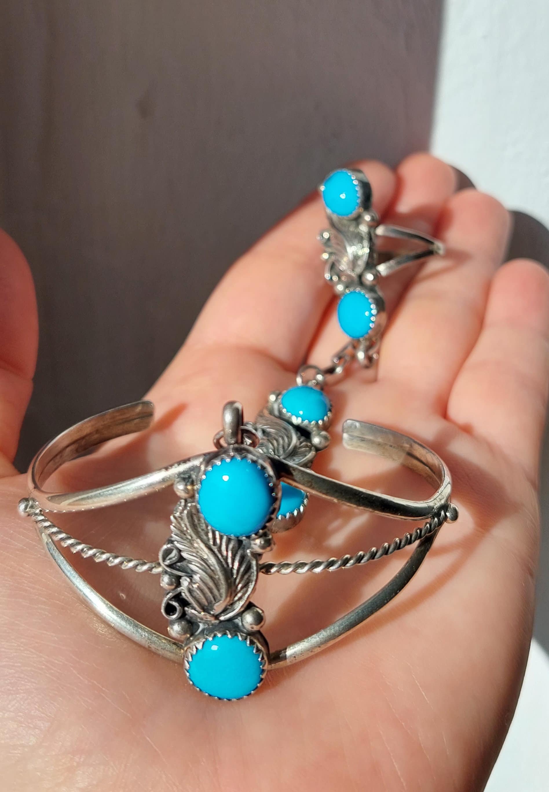 Dynamic Navajo Coral Sterling Silver Slave Bracelet Native American Dynamic Navajo Coral Sterling Silver Slave Bracelet Native American