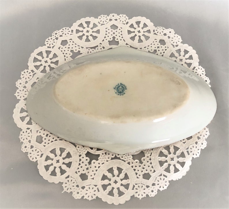 19111921 Morimura Nippon Hand Painted China Heavy Gold Relish Etsy