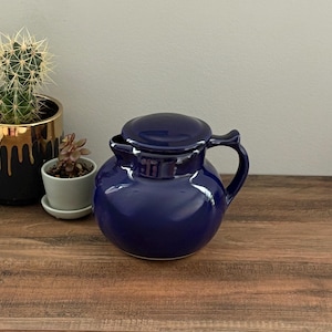 Christian Ridge Pottery Blue Cupper Coffee Carafe, Circa 1990s