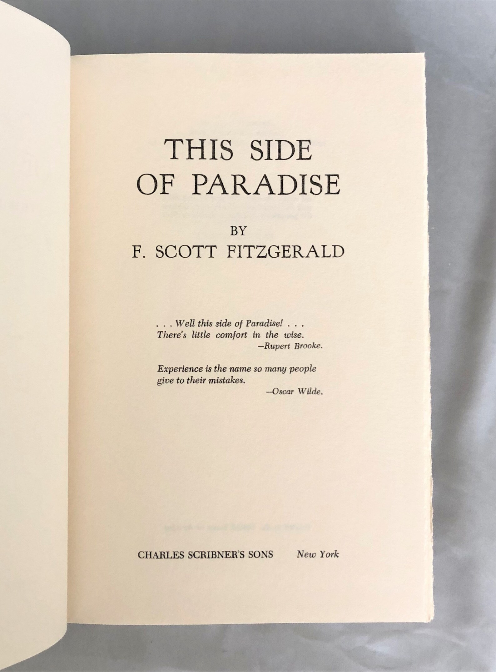 This Side of Paradise by F. Scott Fitzgerald 1948 Edition Etsy