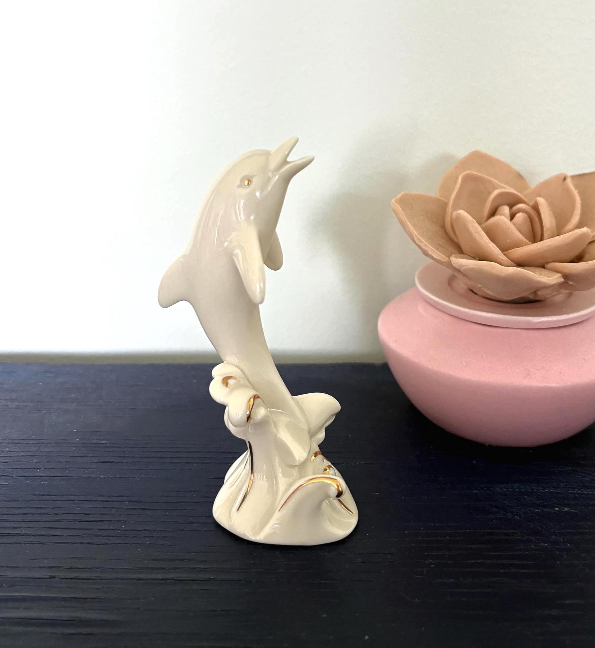 Lenox Porcelain Sea Prancer Dolphin Miniature Figurine, 1993-2000