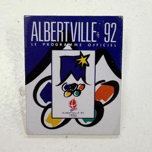 Pin's JO Albertville 92 – 57 Mm, émail, Ski Slalom, Jeux Olympiques 1992