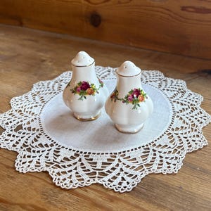 Vintage Old Country Roses by Royal Albert English Bone China Salt and Pepper Shakers
