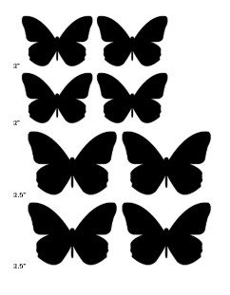 Butterfly Royal Icing Transfer Sheet Etsy