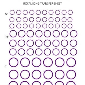 Circle Royal Icing Transfer Sheet