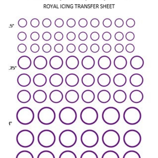 Circle Royal Icing Transfer Sheet