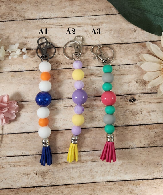 Chunky bead shop keychain