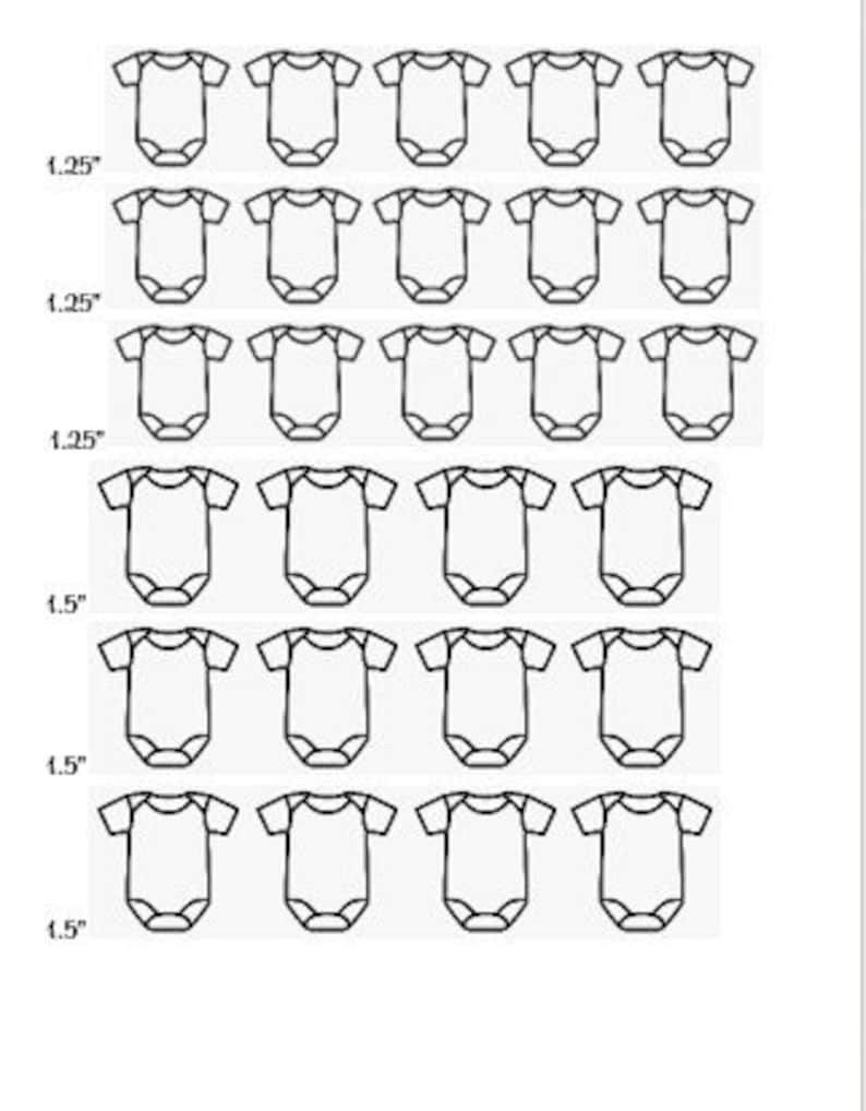 Baby Onesie Royal Icing Transfer Sheet - Etsy
