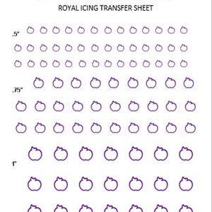 Apple Royal Icing Transfer Sheet