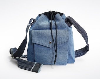 Denim bag | Upcycled Denim Purse | Jeans Purse | Crossbody bag, shoulder bag | Purses and Bags for Women