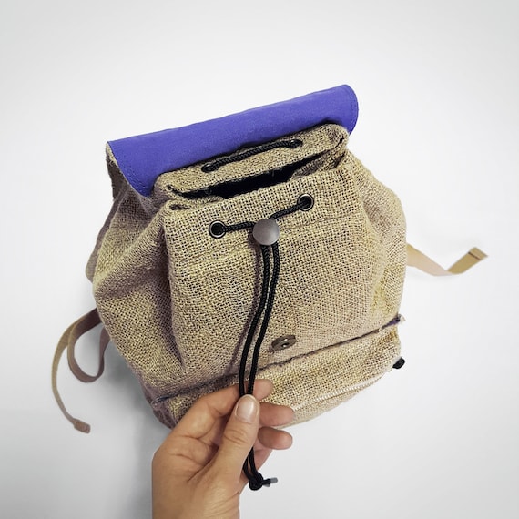 Hemp Backpack, Handmade, Unisex Gift, Unique, Only One Made 