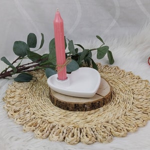 Candlestick, candle plate heart, large, gift wedding, Christmas, birthday