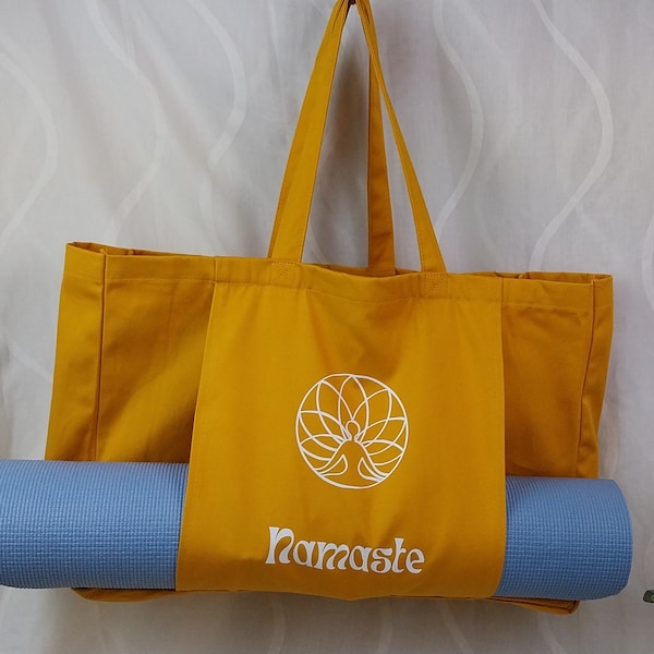 Yogataschen mit extra Yogamattenfach: Geräumige Bio-Baumwolltaschen perfekt für deine Yoga-Praxis