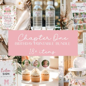 Book Themed Birthday Bundle: Editable Party Decor Templates (Corjl)