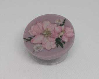 Étui pour téléphone à fleurs roses