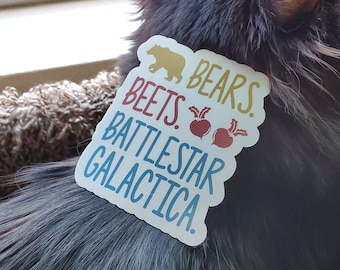 The Office Sticker | Bears. Beets. Battlestar Galactica. | The Office Sticker, TV Show Stickers, The Office Gift