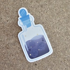 D20 Potion Sticker | DnD Sticker, Cute Nerdy Sticker, Dungeons & Dragons Sticker, Vinyl Laptop Stickers