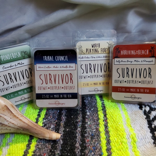 Survivor TV Show Wax Melts | Survivor Inspired Scented Wax Cube Melts | 4 Scents Available