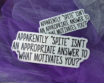 What Motivates You Sticker | Funny Sticker | Water Bottle Sticker, Laptop Sticker, Vinyl Sticker