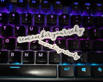 Remember Your Why Sticker | Inspirational Sticker | Water Bottle Sticker, Laptop Sticker, Vinyl Sticker