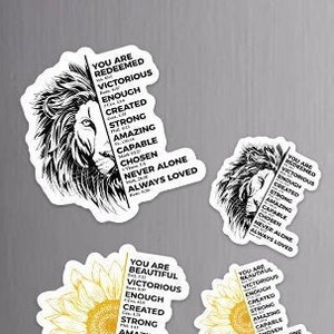 You Are Lion Magnet | Christian Bible Verse Magnet | Faith, Christian, Religious Magnet, Die Cut, Handmade, Car Magnet