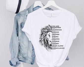 You Are Lion T-Shirt | Christian Shirt | Bible Verse Shirt for Him or Her, Religious Gift, Faith Apparel