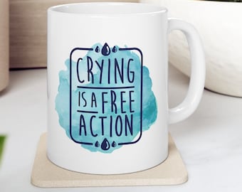 Crying is a Free Action Mug, DnD Mug, Dungeons & Dragons