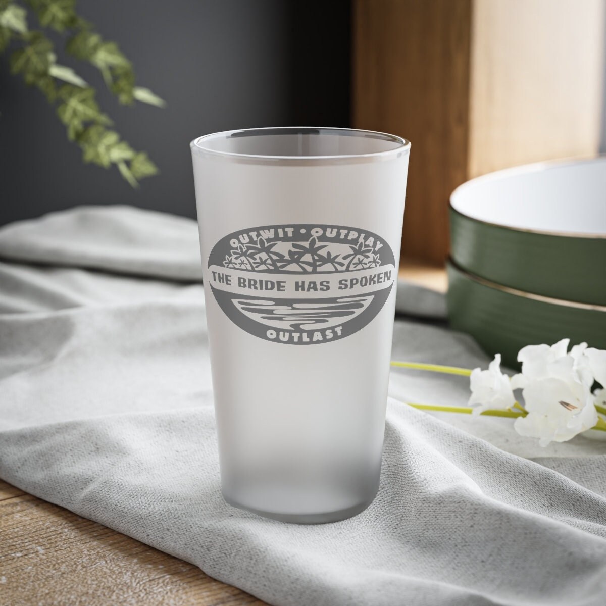 Custom Survivor Glasses | Survivor TV Show Gift, Survivor Pint Glass, Wine Glass, Whiskey Glass