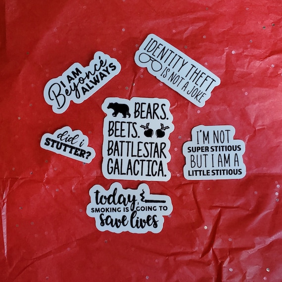 The Office Quotes Sticker Pack the Office Sticker Pack TV Etsy