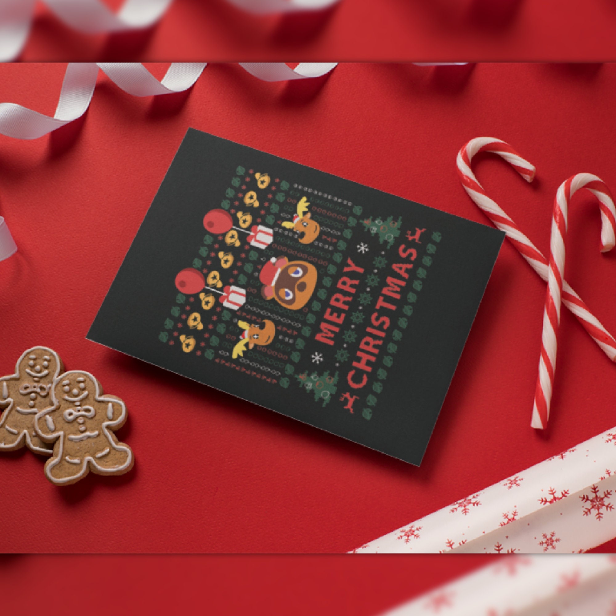 Acnh Christmas Card - Etsy