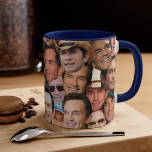 Jeff Probst All-Over Accent Coffee Mug | 5 Colors Available | Survivor TV Show Gift