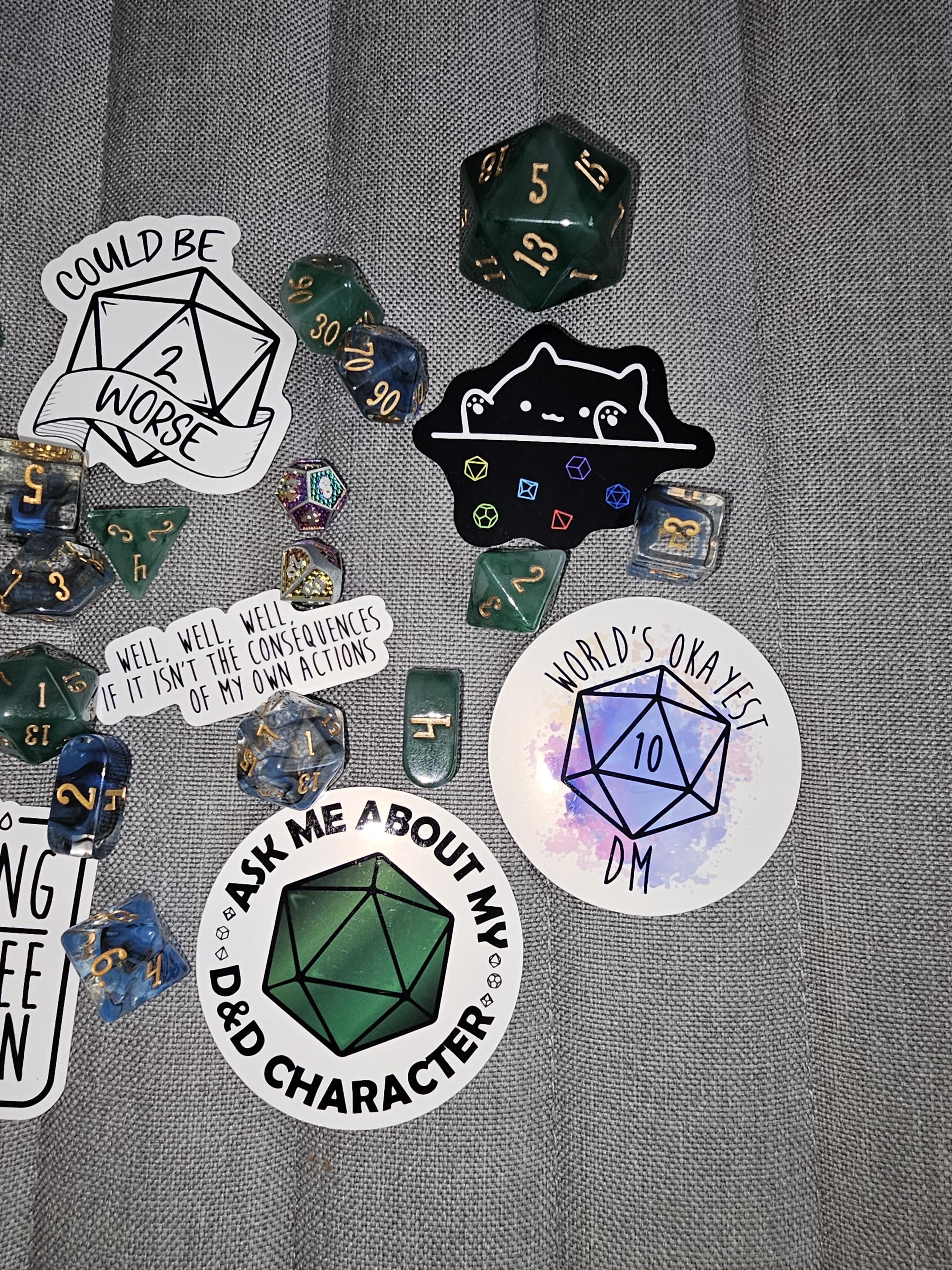 BIG Dungeons and Dragons Funny Sticker Pack | 8 Stickers, Dnd Stickers ...