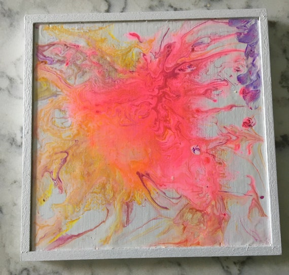 Painting acrylic on wood abstract OOAK Etsy