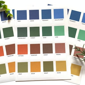 Ästhetischer Farbmuster-Stickerbogen