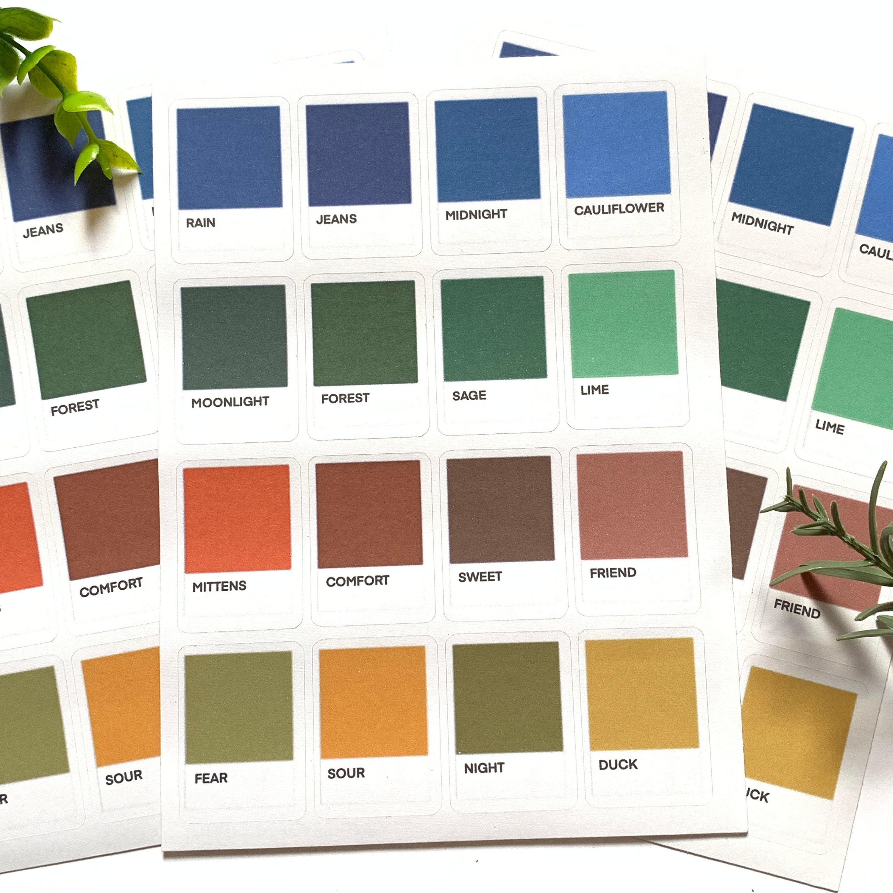 Normal Swach Sticker Aesthetic Colour Swatch Sticker Sheet - Etsy UK