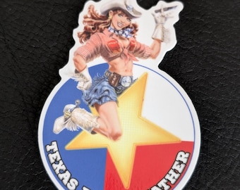 Texas Built Leather - Cowgirl Sticker