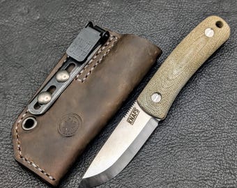 Rio Grande - Customizable Clip Carry Knife Sheath for Knafs Lulu, Aux Manufacturing Deadhead, Bradford Guardian 3 Fixed Blades