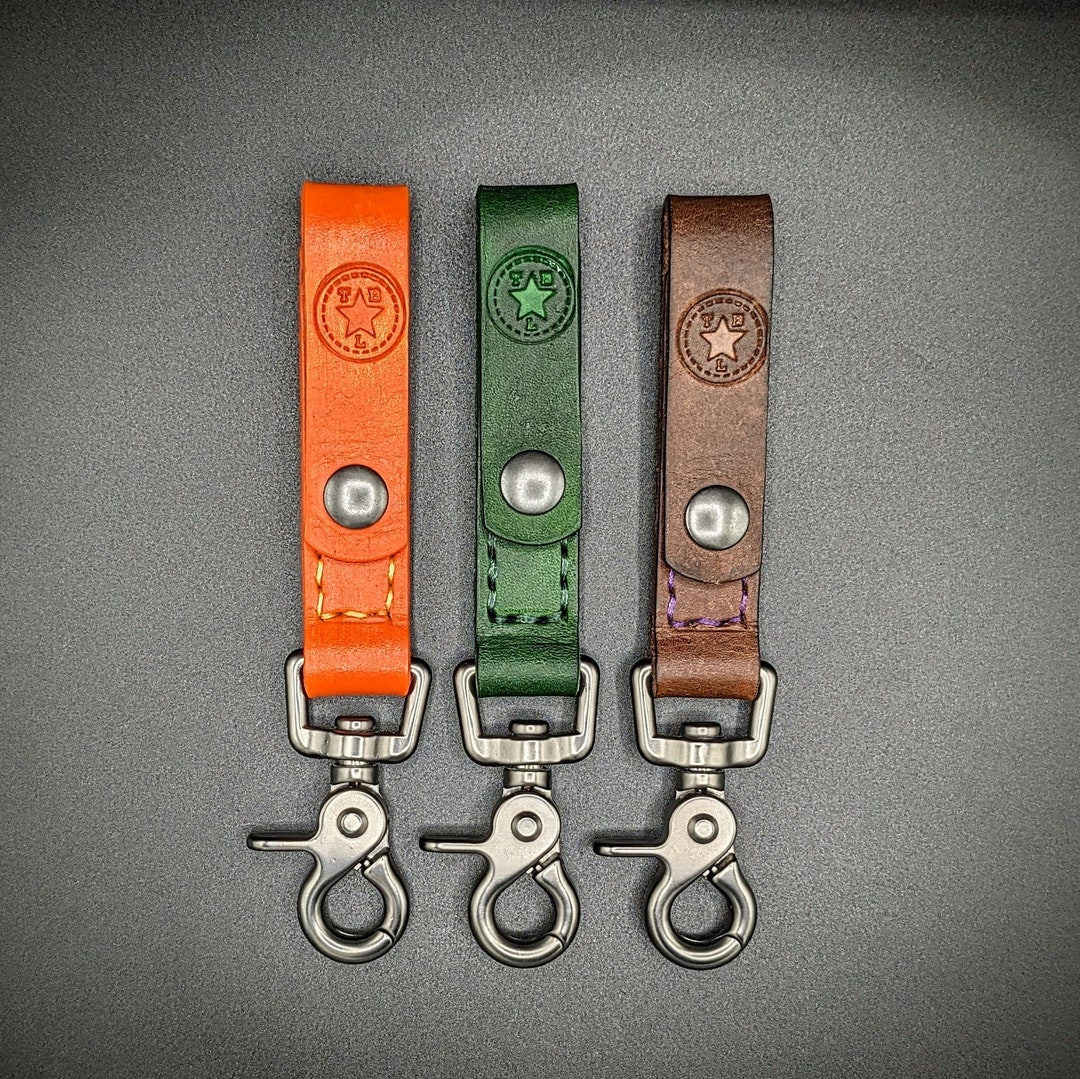 The Tiger Everyday Carry Leather Lanyard Keychain EDC Keychain Belt