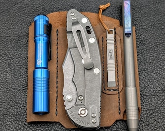 The Sidecar XL - 4 Slot for flashlight, M/L folding knife/pliers, pen, small pry tool/accessory