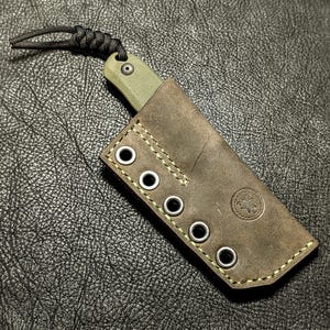 Leather Knife Sheath: Customizable Clip Carry System for ESEE Izula and Kizer Dropbear Fixed Blades image 19
