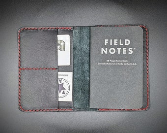 Handmade Leather Field Notes/Passport Notebook| Field Notes Memo Book Cover with pen loop | internal card holder/pocket