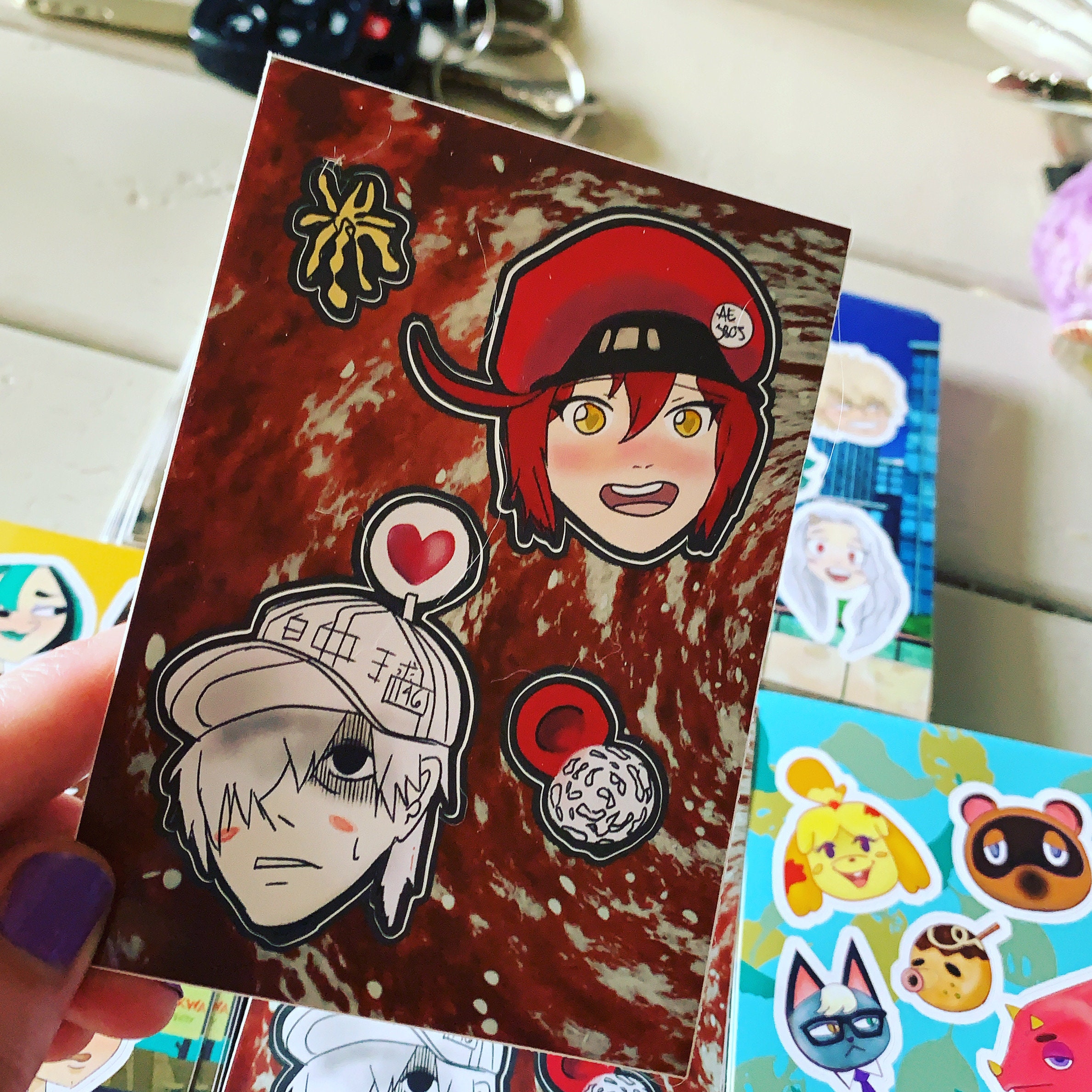 Stickers Cells at Work hataraku Saibo Anime Fanart 