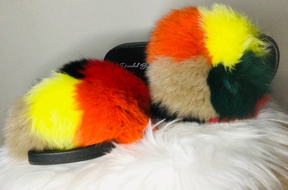 rasta fur slides